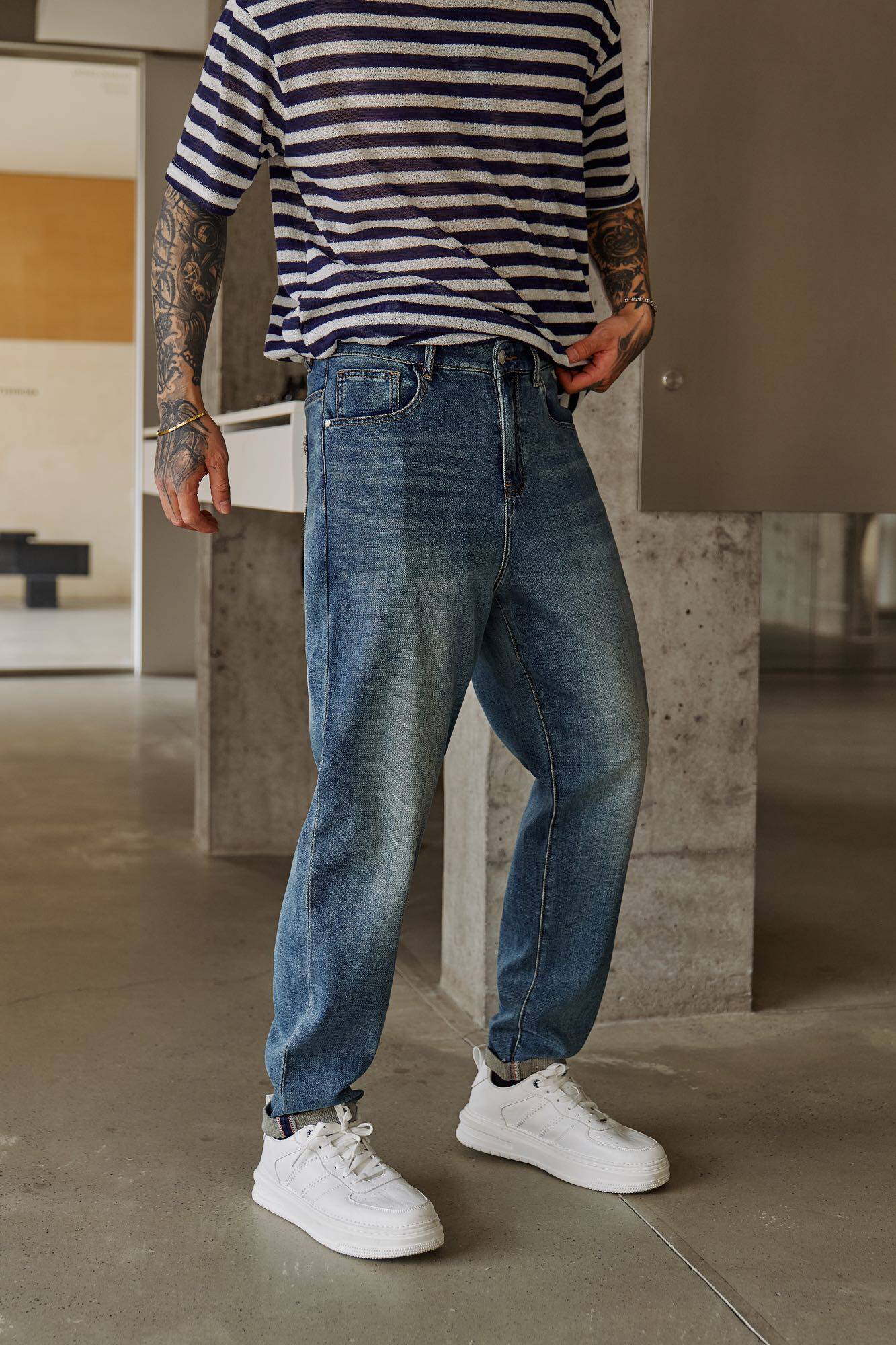 漠河实体潮牌高端牛仔裤男士春夏季2026新款宽松男款直筒长裤子潮