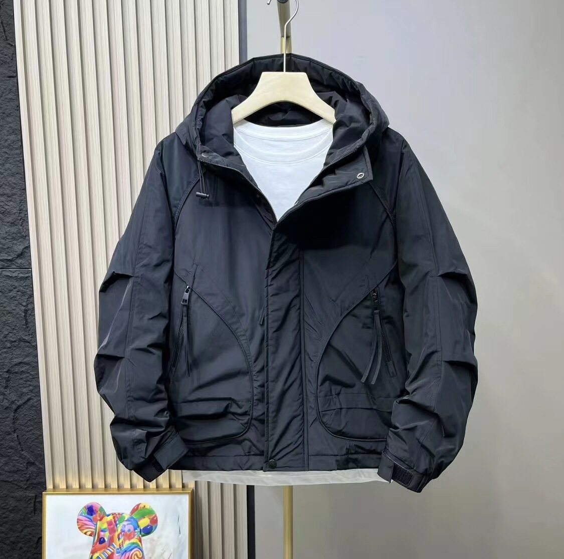 秋季男士秋冬款棉服冲锋衣宽松潮流百搭户外防风保暖外套迷彩
