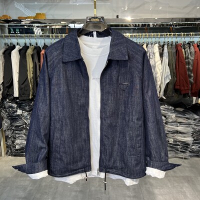 实体原色丹宁休闲牛仔外套男秋季新款韩版潮流休闲宽松翻领夹克男