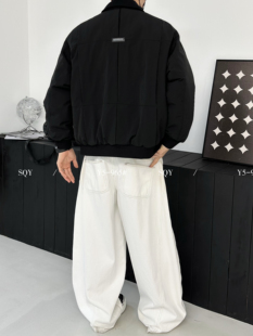 实体重磅翻领假两件90绒羽绒服冬季新款潮高级感外套加厚休闲百搭