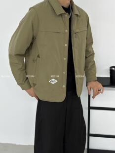 直播男士翻领羽绒服夹克2025秋冬季潮流微宽松工装休闲薄款外套男