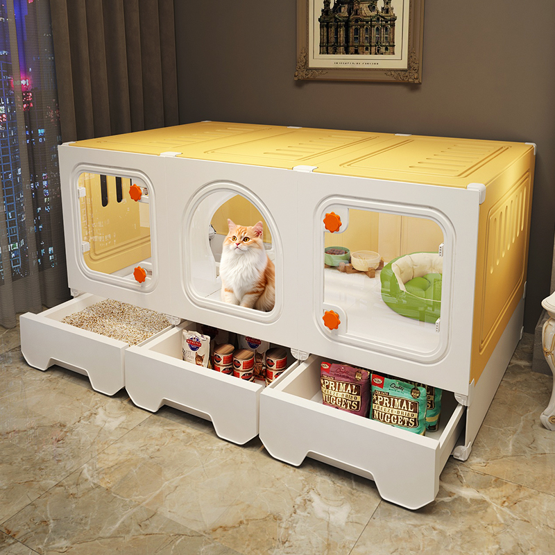 猫别墅猫笼子家用室内一室一厅一卫猫窝厕所一体小户型不占地方
