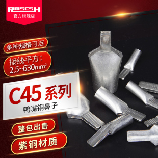 C45鸭嘴铜鼻子6/10/16/25/35平方接线端子插针式空开线耳鼻