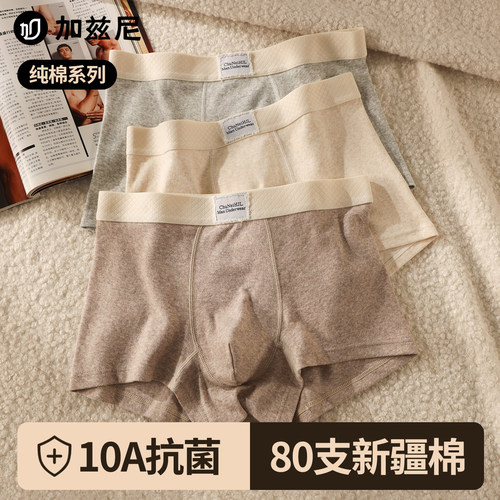2025新款10A抗菌男式纯棉四角裤