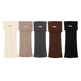 灰色袜套女秋冬堆堆袜雪地靴推推袜纯棉女款冬季小腿套穿搭美拉德