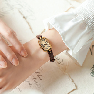 聚利时手表女2025正品 鹅软石椭圆形小众复古石英学生女表1432 新款