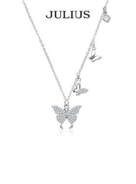 聚利时925银蝴蝶锁骨女款项链