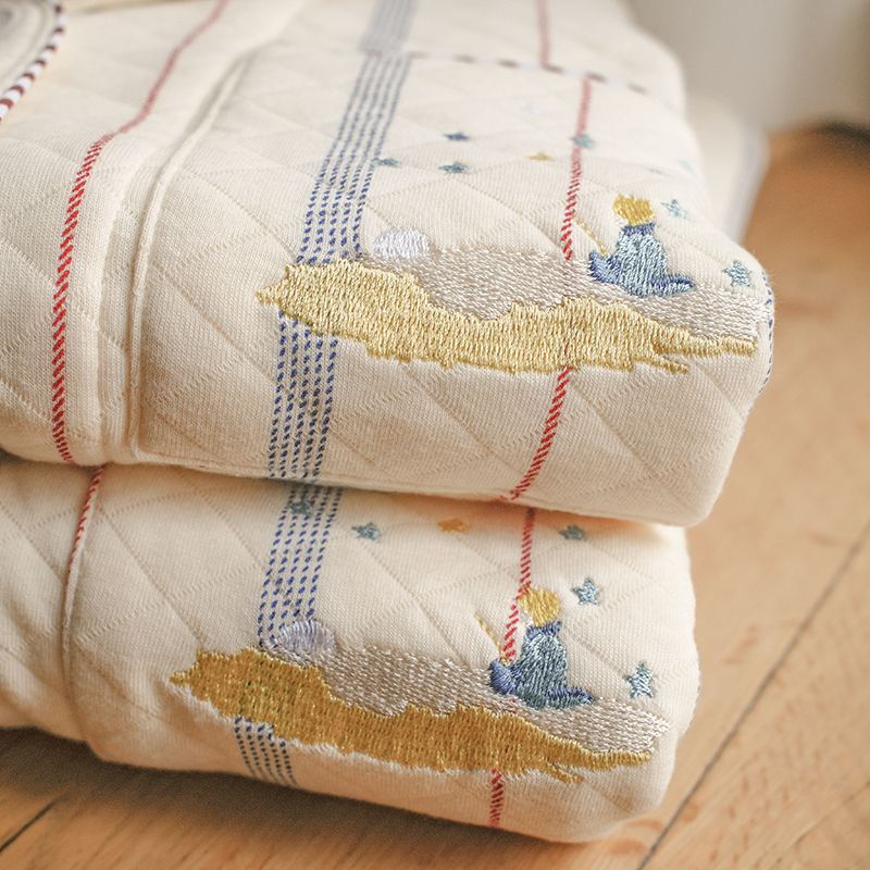 日系新款野兽家居服男款纯棉空气层情侣睡衣秋冬季全棉家居服女