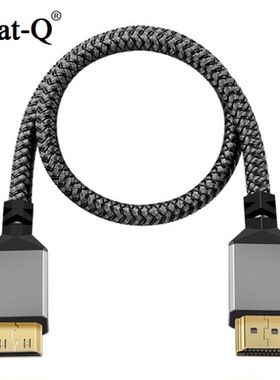 mini hdmi转hdmi 2.0版4k高清电视电脑数据传输灰色铝壳编织线a-c