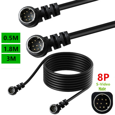 8PIN S端子线mini-din8芯音视频线S video机顶盒扫描仪监控8芯线