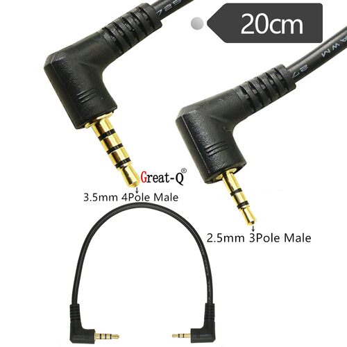 2.5mm3级公转3.5mm 4级公音频转接线2.5mm孔手机MP3转3.5耳机音响