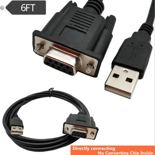RS232母头串口线DB9母对USB线COM 口 USB TO RS232 Cable