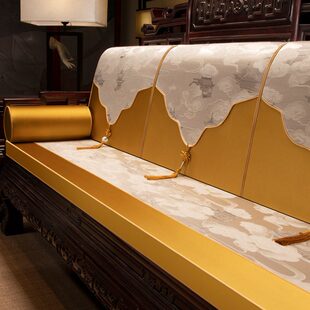 中式实木沙发靠垫高档罗汉床坐垫带靠背靠包家用红木飘窗垫垫子