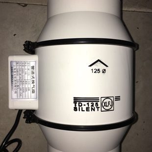 抽重庆成都 圆形管道风机100静音排风换气扇厨房强力增压斜流式