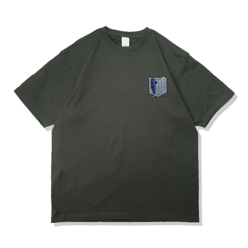 thumbnail for Capsule Studio Attack on Titan Perimeter T-shirt Men's Wings of Freedom Anime Two-dimensional Cotton Cos Short Sleeve Tide
