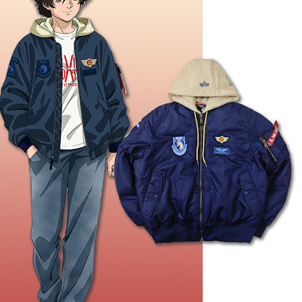 胶囊工作室机动战士高达UC飞行夹克MA1秋冬工装外套拉链休闲刺绣