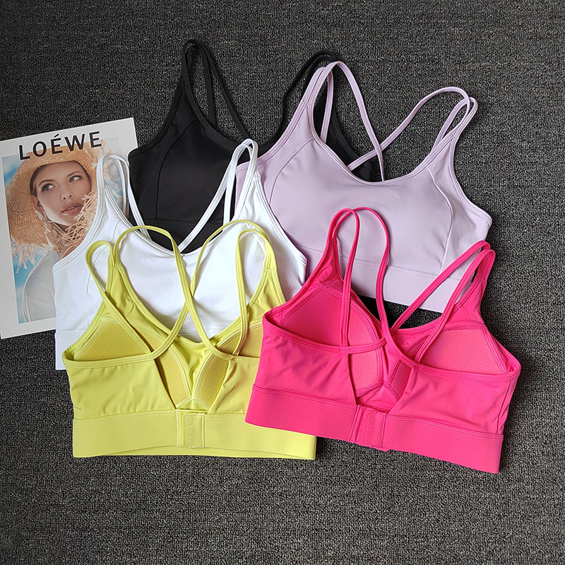 收副乳一体罩杯肩带瑜伽背心