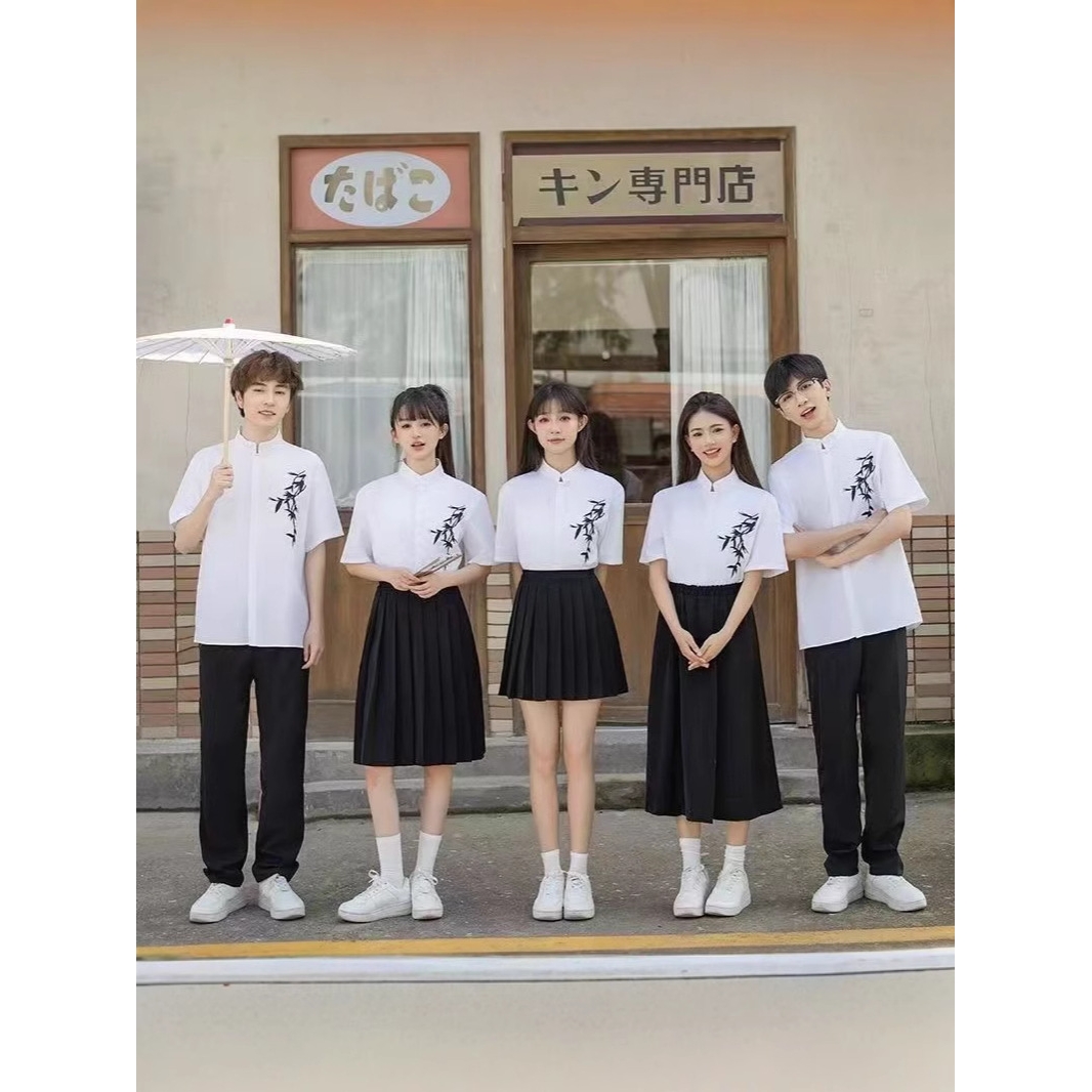 中学生合唱团演出服初高中学生毕业班服诗歌朗诵红歌比赛古风服装