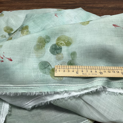 复古印花数码印花苎麻透气舒服