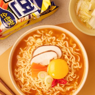 韩国进口不倒翁金拉面芝麻拉面海鲜拉面方便面速食煮面