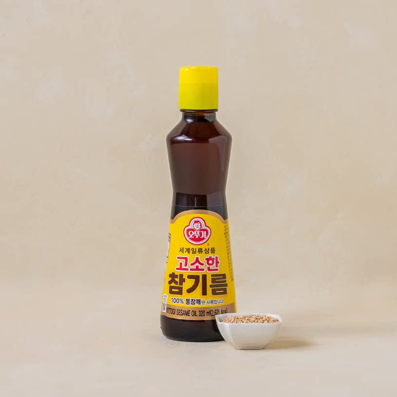 韩国进口不倒翁瓶装芝麻油香油