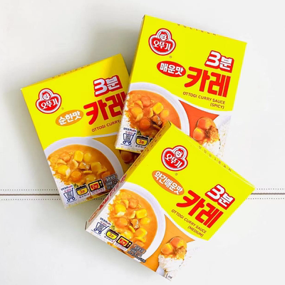 韩国进口速食咖喱酱不倒翁3分钟