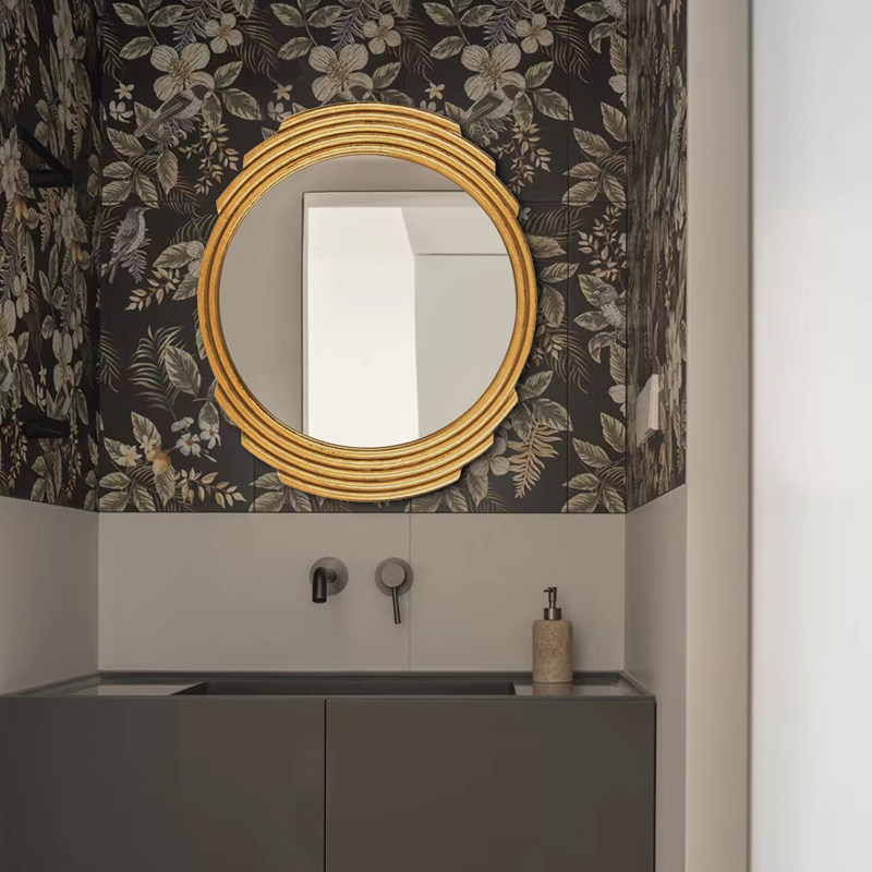 艺术镜智能挂镜子卫生间欧式墙面不规则装饰镜椭异形卫浴室梳妆镜