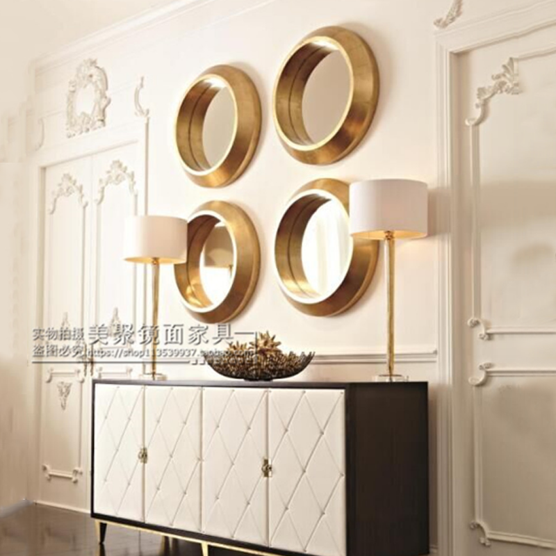 歐式現代組合餐廳挂鏡金色玄關鏡壁爐鏡大廳背景牆鏡子定制裝飾鏡在類目 住宅傢俱, 鏡子類, 其他中 - 來自Buy2taobao.com提供專業的淘寶代購服務