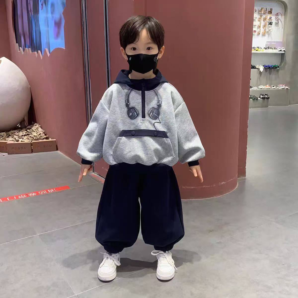 儿童秋装男童潮流卫衣套装2025新款时尚洋气男孩春秋季两件套,童装/婴儿装/亲子装,儿童运动套装,淘宝优惠券,粉丝福利购,淘宝优惠卷