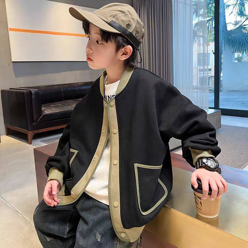 麦科贝尔男童春装外套2025新款中大儿童春秋款棒球服男孩春季