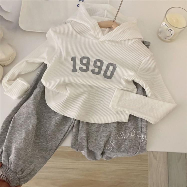 女童春秋套装2025新款中小童洋气连帽字母长袖上衣裤子休闲,童装/婴儿装/亲子装,儿童运动套装,淘宝优惠券,粉丝福利购,淘宝优惠卷