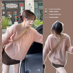 毛衣百搭高腰短裙两件套 减龄针织衫 初秋穿搭高级感套装 2024年新款