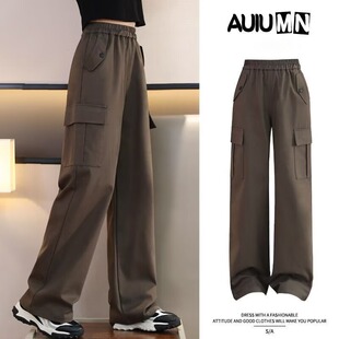 裤 子运动裤 春秋2024新款 黑色裤 女大童阔腿 洋气儿童秋季 女童工装