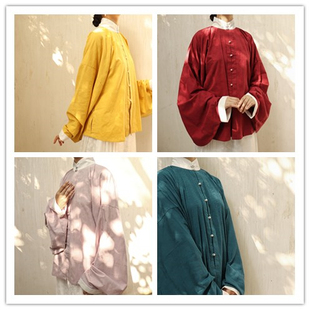 裳裳者华松花春秋汉服日常明制立领竖领翻领对襟琵琶袖提花棉短衫