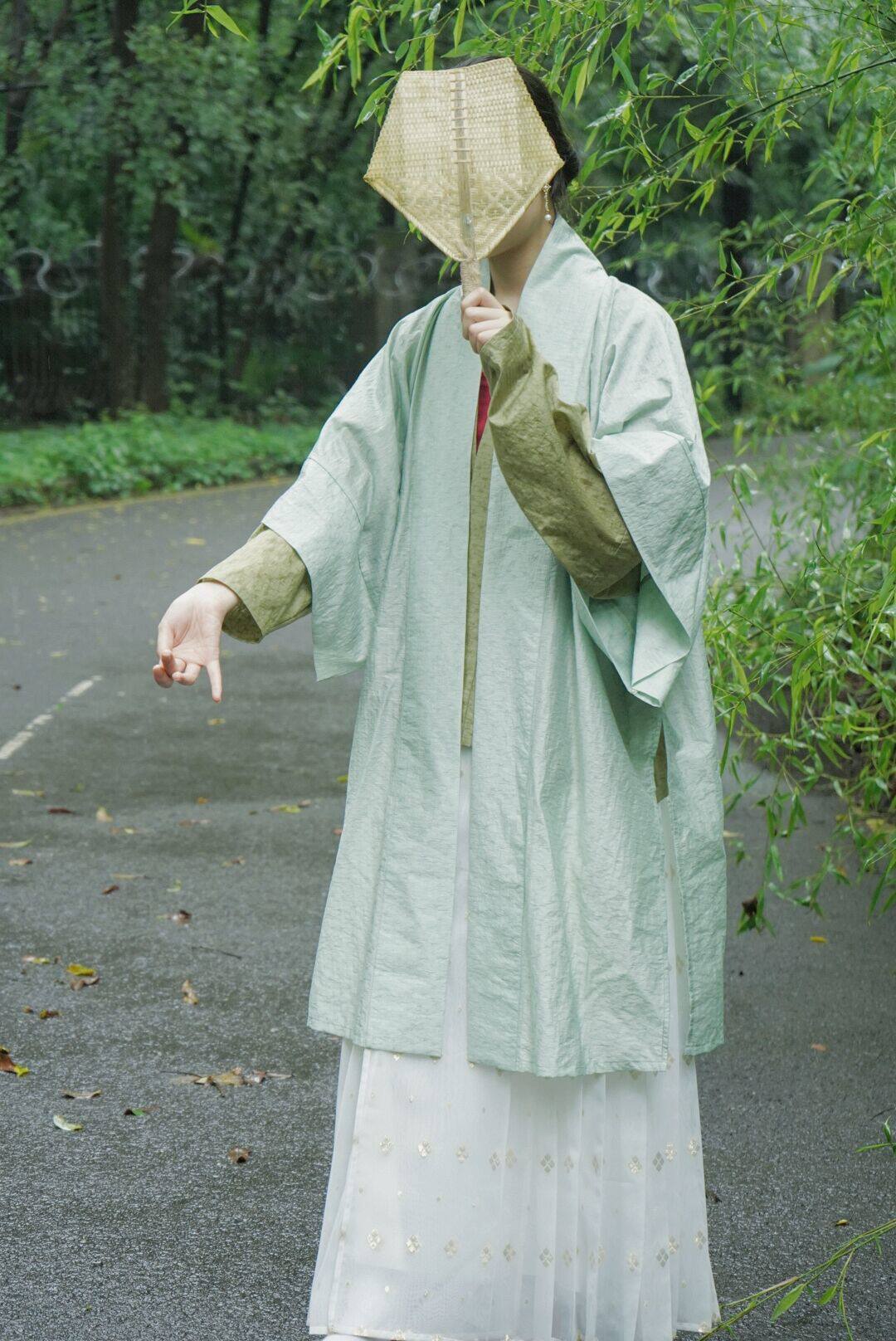 CHANGSHANGER HUANANZHU ORIGINAL SONG-MADE TENCEL LINEN STRAIGHT COLLAR AIRPLANE SLEEVE SHORTS DAILY TRADITIONAL HANFU