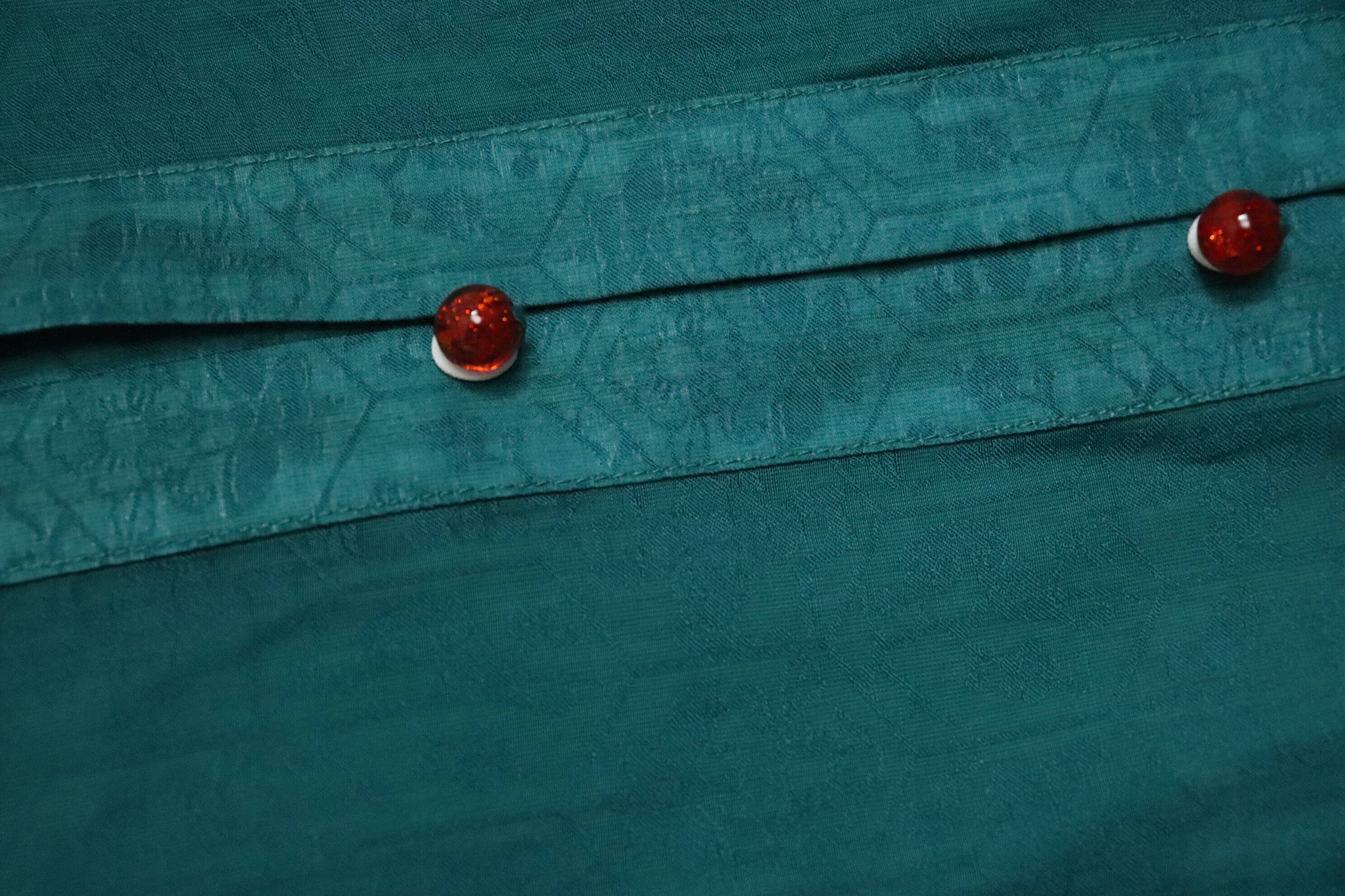 SHANG SHANG ZHE HUA BAI YE의 데일리 봄 여름 및 QIU MING HANFU 텐셀 자카드 전통 패턴 스퀘어 칼라 반팔 블라우스