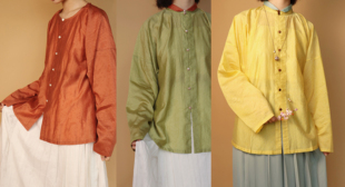 裳裳者华 遇夏 日常春夏秋明制天丝提花立领圆领无领直袖短衫汉服