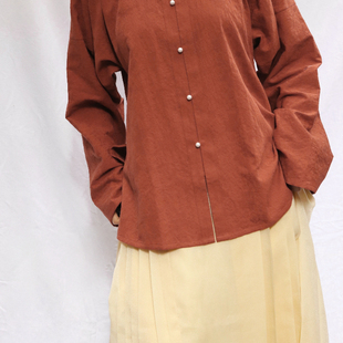 裳裳者华 多色明制纯棉全棉提花圆领弓袋袖对襟短衫春夏汉服日常