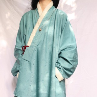 裳裳者华霜降春秋冬竹兔衔芝加绒明制大放量弓袋袖对穿交中长短袄