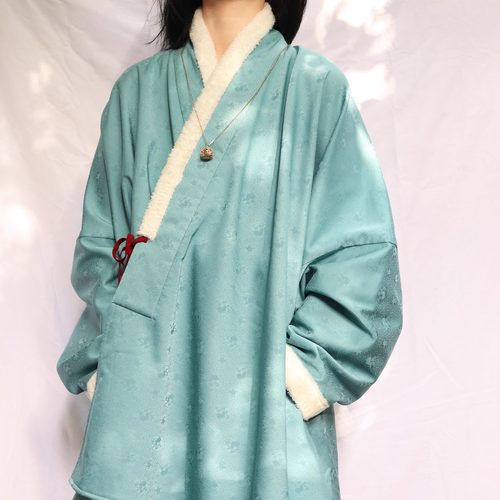 加绒对穿交明制裳裳者华冬袄外套