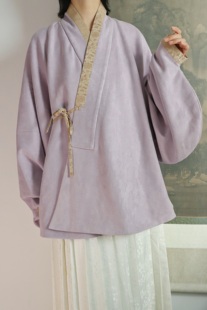 裳裳者华 藤萝 日常春秋麂皮绒明制大放量琵琶弓袋袖对穿交中长袄