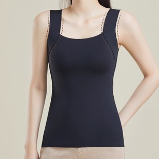 方领无痕女免穿弹力自带胸垫宽肩带内搭抹胸聚拢 林小雅专属