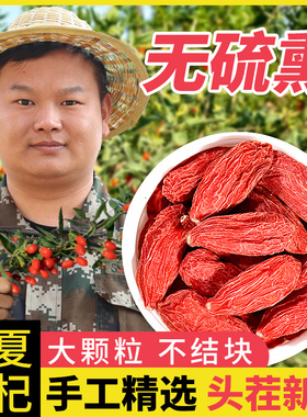 宁夏中宁枸杞子无硫不染色特级500g官方旗舰店正宗苟狗杞干中药材