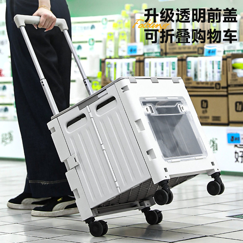 买菜拉车小拉车家用便携购物车放水杯小推车加宽拉杆野外手拉车