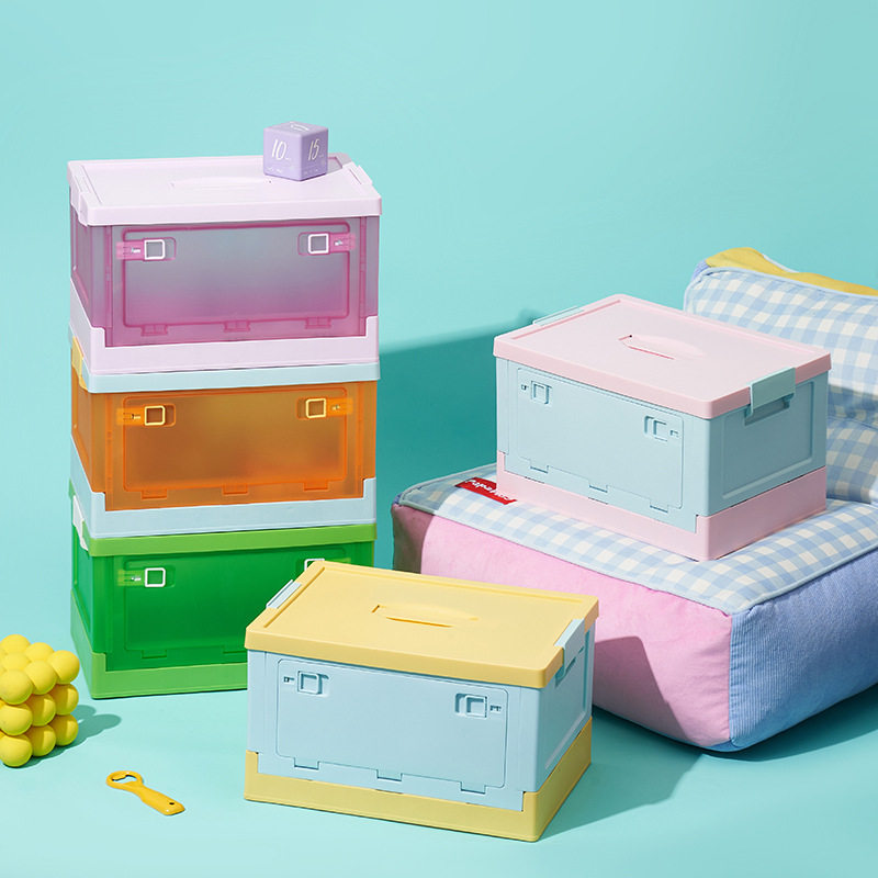 礼品箱节日送礼折叠收纳箱可手提20L30L提篮侧开门储物收纳整理盒