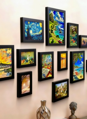 创意相框挂墙多元素美学风格照片组合卧室背景墙展示墙客厅照片墙