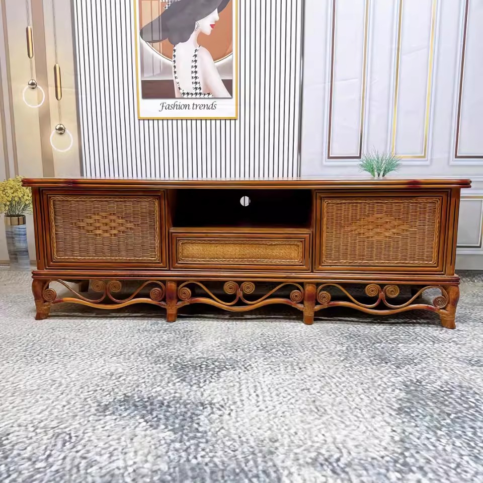 植物藤精编家用新中式风电视柜