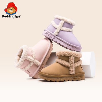 帕丁顿熊冬季新款加绒加厚雪地靴