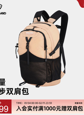 商场同款诺诗兰双肩包2025新款户外登山防泼水便携包NZBFT0101S