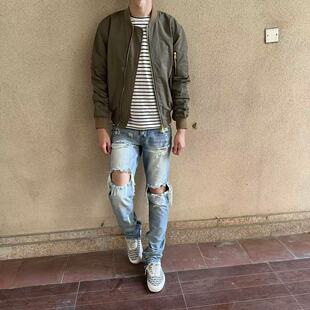 明亮叔出品自主2nd亲友限定金拉链bomber弯刀夹克高街外套男女款